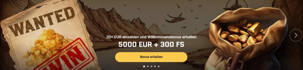 Wanted Win Willkommensbonus